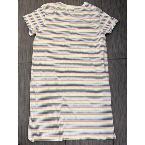 Pact Women’s Striped Short Sleeve Sleep Shirt Size Large Organic Cotton - Picture 4 of 5